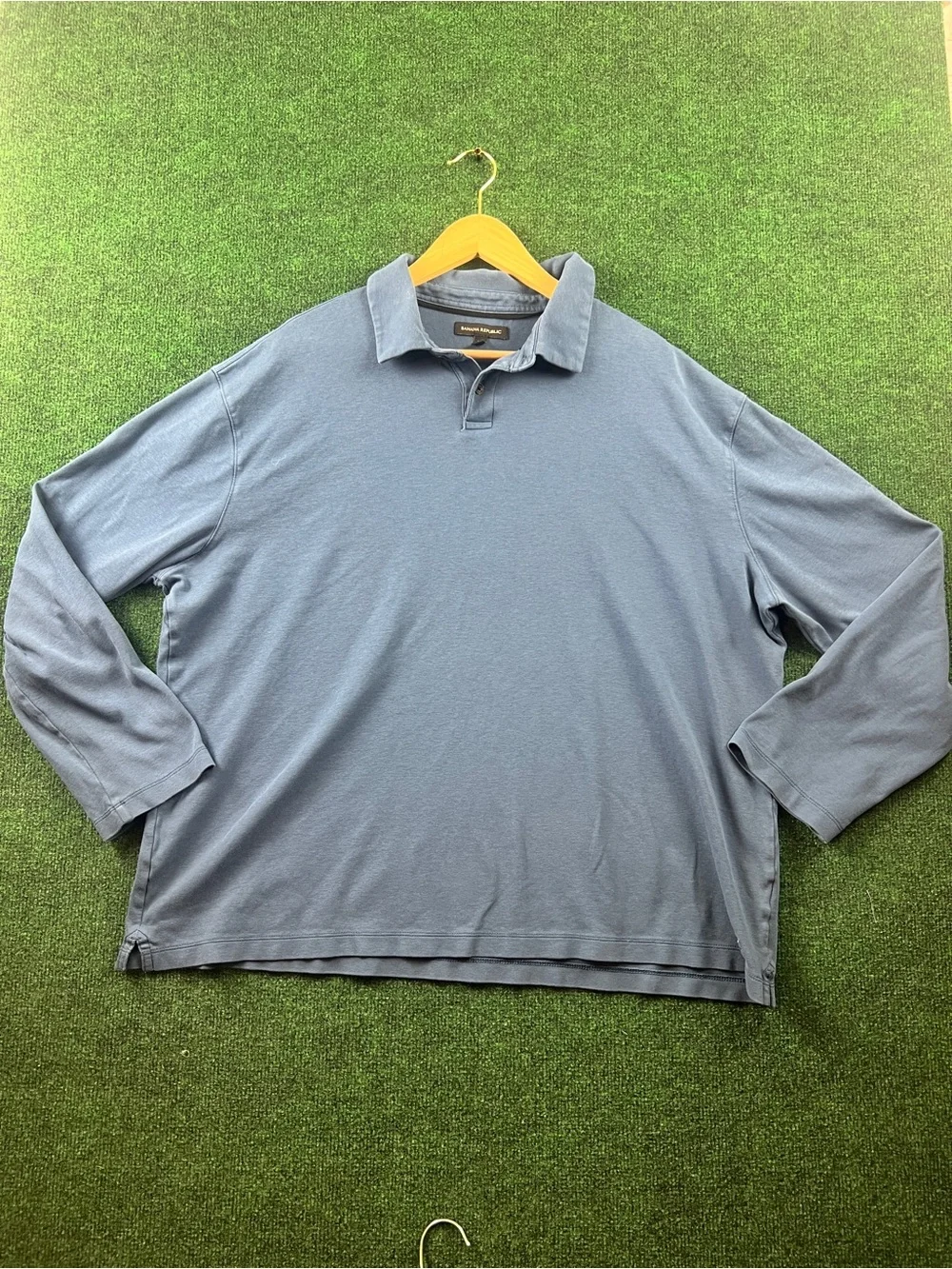 Banana Republic Long-Sleeve Polo - Slate Blue SKU20036